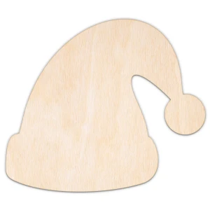 Czapka Mikołaja, kształt wycinany laserowo, sklejka, MDF, różne rozmiary