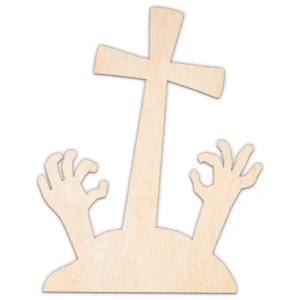Grób z rękoma, kształt wycinany laserowo, sklejka, MDF, różne rozmiary