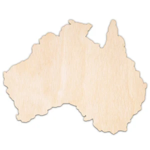 Australia, kształt wycinany laserowo, sklejka, MDF, różne rozmiary