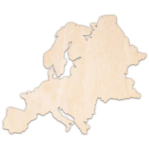 Europa, kształt wycinany laserowo, sklejka, MDF, różne rozmiary