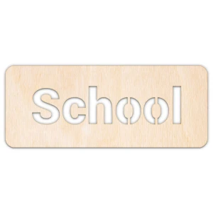 Prostokąt school, kształt wycinany laserowo, sklejka, MDF, różne rozmiary