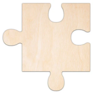Puzzel 2, kształt wycinany laserowo, sklejka, MDF, różne rozmiary