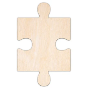 Puzzel 3, kształt wycinany laserowo, sklejka, MDF, różne rozmiary