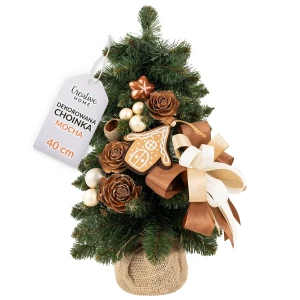 Choinka sztuczna mała 40 cm mocha, na Boże Narodzenie, na stół, biurko, parapet