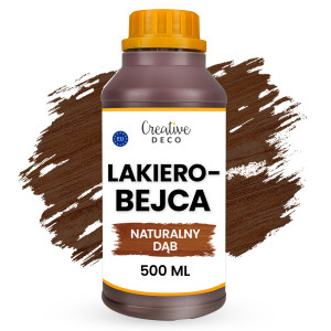 Bejca do drewna, lakier, lakierobejca naturalny dąb, butelka 500 ml