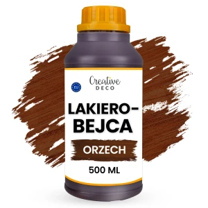 Bejca do drewna, lakier, lakierobejca orzech, butelka 500 ml