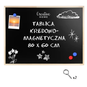 Tablica kredowo - magnetyczna 80 x 60 cm