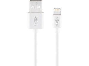 Goobay 72905, 0,5 m, Lightning, USB A, Uros, Uros, Valkoinen