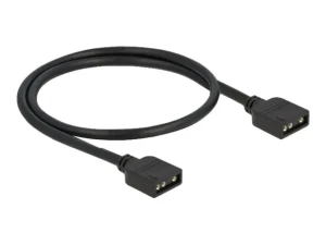 Delock - RGB LED-kaapeli - 3 pin ARGB (hun) til 3 pin ARGB (hun) - 5 V - 30 cm - lajittelu