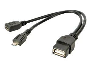 Cablexpert - USB-kaapeli - USB (naaras) - Micro-USB Type B - USB 2.0 OTG - 15 cm - muotoiltu