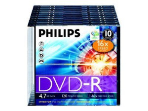 Philips DVD-R DM4S6S10F/00, DVD-R, 4,7 GB