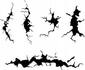 Stencil Cracked Wall
