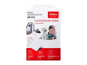 Worki do odkurzacza Amica AW 3012, 3 sztuki z filtrem