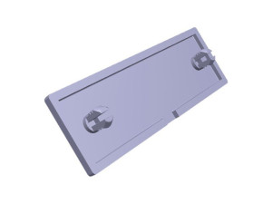 Pokrywa środkowego zawiasu do lodówek i chłodziarko-zamrażarek Electrolux / AEG 7820 57 x 18 mm