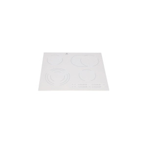 Płyta szklano-ceramiczna biała do płyty grzejnej Electrolux / AEG 590 x 520 mm