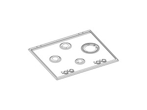 Blat roboczy do płyty gazowej Electrolux / AEG nierdzewny 594 x 510 mm
