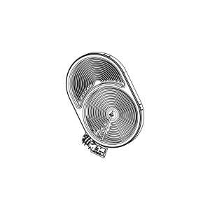Promiennik podwójny owalny do płyty grzejnej Electrolux / AEG 170 x 265 mm 230 V 2200 W