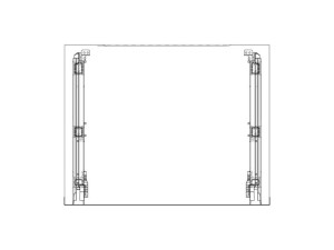 Zestaw szyby drzwi do piekarnika Electrolux / AEG inox 596 x 466 mm