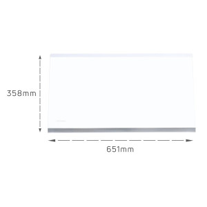 Półka szklana do lodówki Amica 65,7 x 35,1 cm 1076855