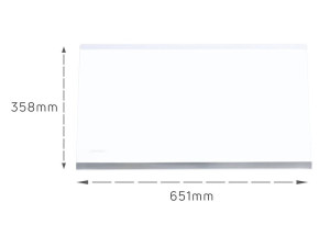 Półka szklana do lodówki Amica 65,7 x 35,1 cm 1076855