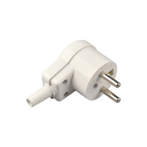 Wtyczka kątowa z uziemieniem Domax WT-16 16 A biała 25011