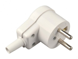 Wtyczka kątowa z uziemieniem Domax WT-16 16 A biała 25011
