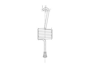 Sprężyna zawieszenia wanny do pralki Electrolux / AEG 1551712001