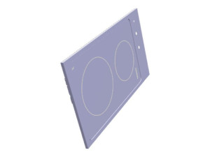 Ceramiczny blat płyty grzejnej Zanussi z ramką inox 290 x 510 mm