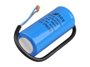 Kondensator rozruchowy do urządzeń AGD Domax 160 µF 320 V z przewodami 27013