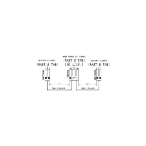 Wiązka przewodu grzałki do pralki Electrolux / AEG 455 mm 8085126061