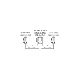 Wiązka przewodu grzałki do pralki Electrolux / AEG 455 mm 8085126061