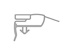 Uszczelka magnetyczna drzwi do chłodziarko-zamrażarki Electrolux / AEG biała 563 x 1099 mm