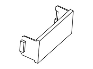 Biała zaślepka zawiasu drzwi lodówki Electrolux / AEG 8074982011