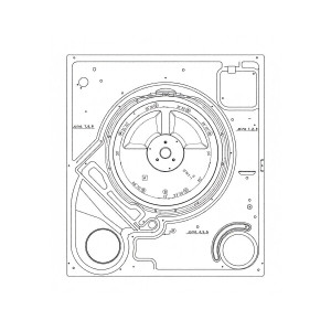 Tylna blacha obudowy do suszarki Electrolux / AEG 1506648003