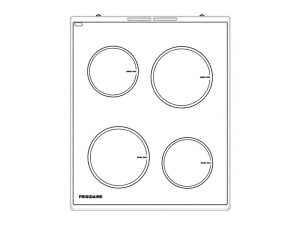 Płyta ceramiczna z białą ramką do kuchenki Electrolux / AEG 496 x 600 mm