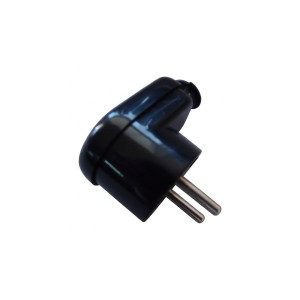 Wtyczka kątowa z uziemieniem Domax WT-16 16 A czarna 25073