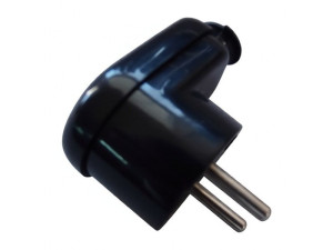 Wtyczka kątowa z uziemieniem Domax WT-16 16 A czarna 25073