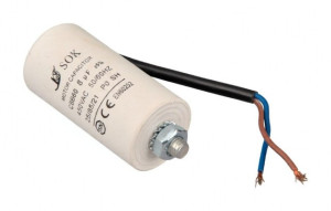 KONDENSATOR 8 UF / 450V KABEL 27037
