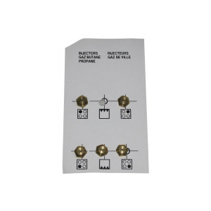 Komplet dysz gazowych propan-butan Beko / Grundig / Arcelik BPG/BPM 4431100006