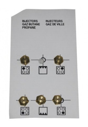 Komplet dysz gazowych propan-butan Beko / Grundig / Arcelik BPG/BPM 4431100006