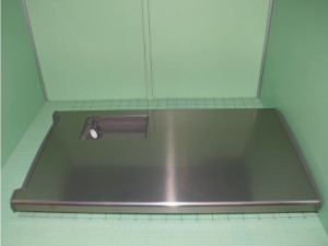 Drzwi chłodziarki Amica inox ze zintegrowanym uchwytem