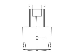 Pokrętło termostatu do piekarnika Electrolux / AEG czarne 0-250