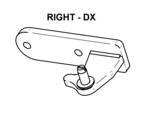 Zawias środkowy prawy do lodówki Ariston / Indesit / Hotpoint / Whirlpool inox C00292425 482000088947