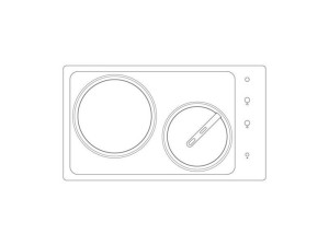 Blat roboczy do płyty gazowej Electrolux / AEG stal nierdzewna 290 x 510 mm