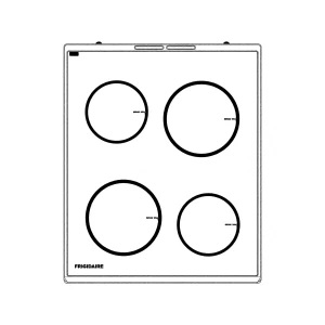 Płyta ceramiczna z ramką do kuchenki Electrolux / AEG nierdzewna 496 x 600 mm