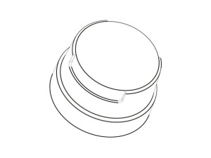 Pierścień pokrętła funkcji do kuchenki Electrolux / AEG inox 5618226020