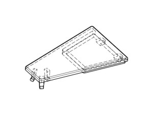 Zaślepka uchwytu drzwi do lodówki Electrolux / AEG trójkątna 17 x 26 mm