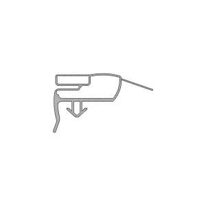 Uszczelka magnetyczna drzwi do lodówki i zamrażarki Electrolux / AEG szara A1699 563 x 1099 mm