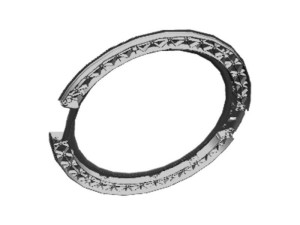 Tylna futryna drzwi do pralki Electrolux / AEG biała Ø443,6 mm