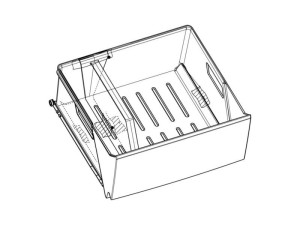 Pojemnik na warzywa do lodówki Electrolux / AEG komplet neutralny 738 455 x 217 mm